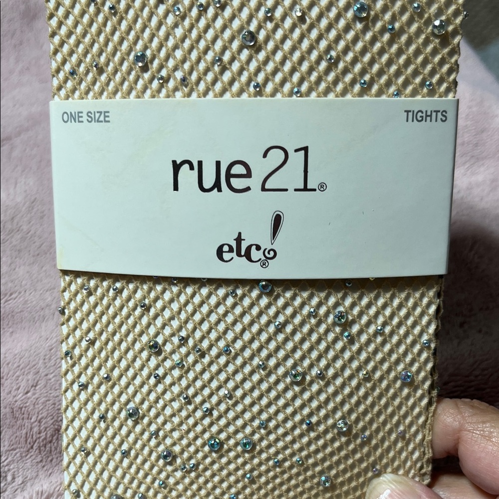Rue21 Cream Sparkle Hosiery